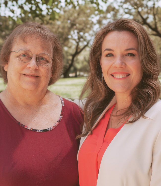 Dr. Harkins and Una Childers, providing developmental and behavioral pediatrics to families across Texas.